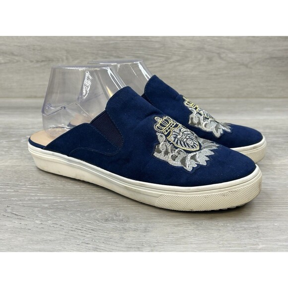 Steven NC-Loraw Women's Mule  8.5 Navy Embroidered Natural Comfort Slip On Shoes - Picture 1 of 9